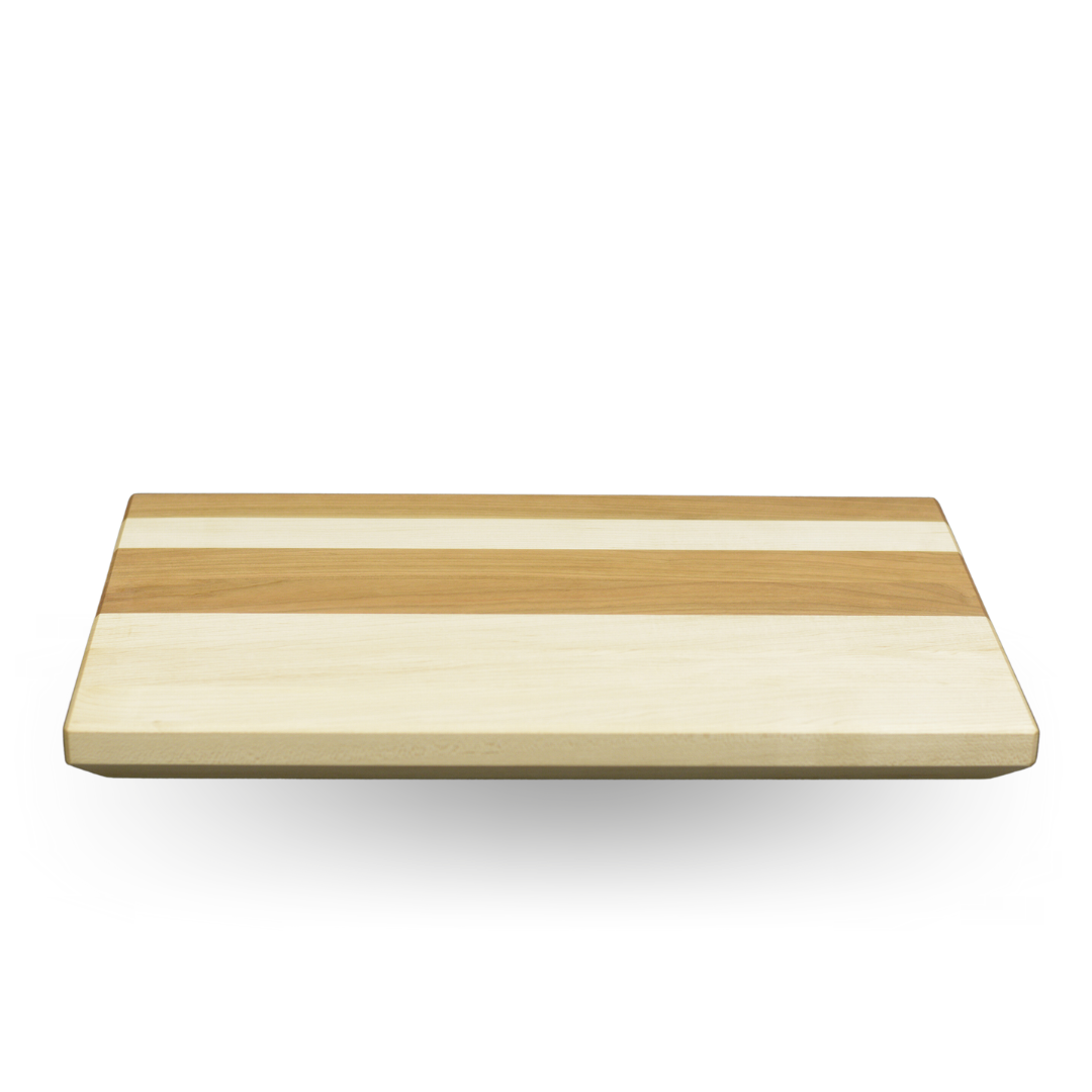 Medium Edge Grain Cutting Board - Cherry & Maple (12”x18x1.5”)