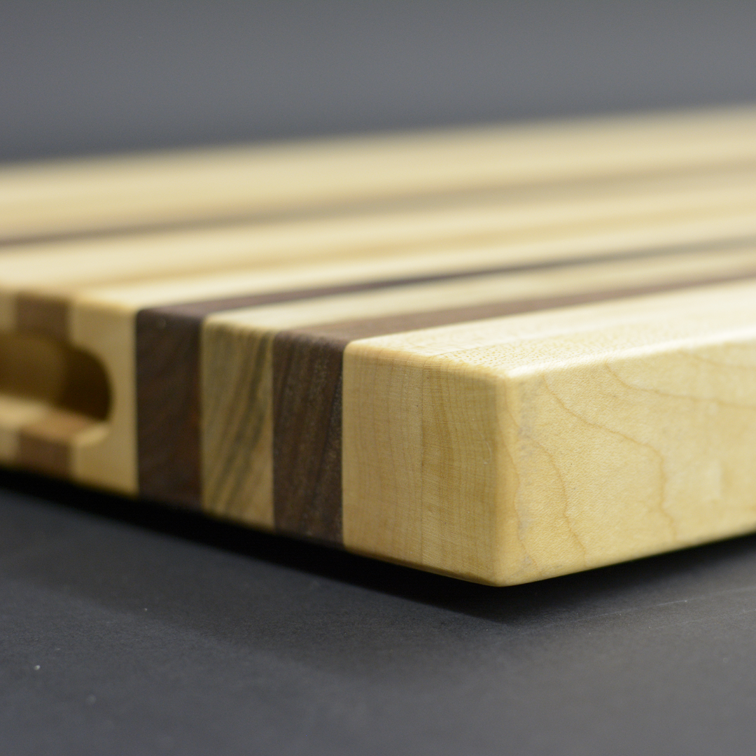 Medium Edge Grain Cutting Board - Walnut, Cherry & Maple (12”x18”x1.5")