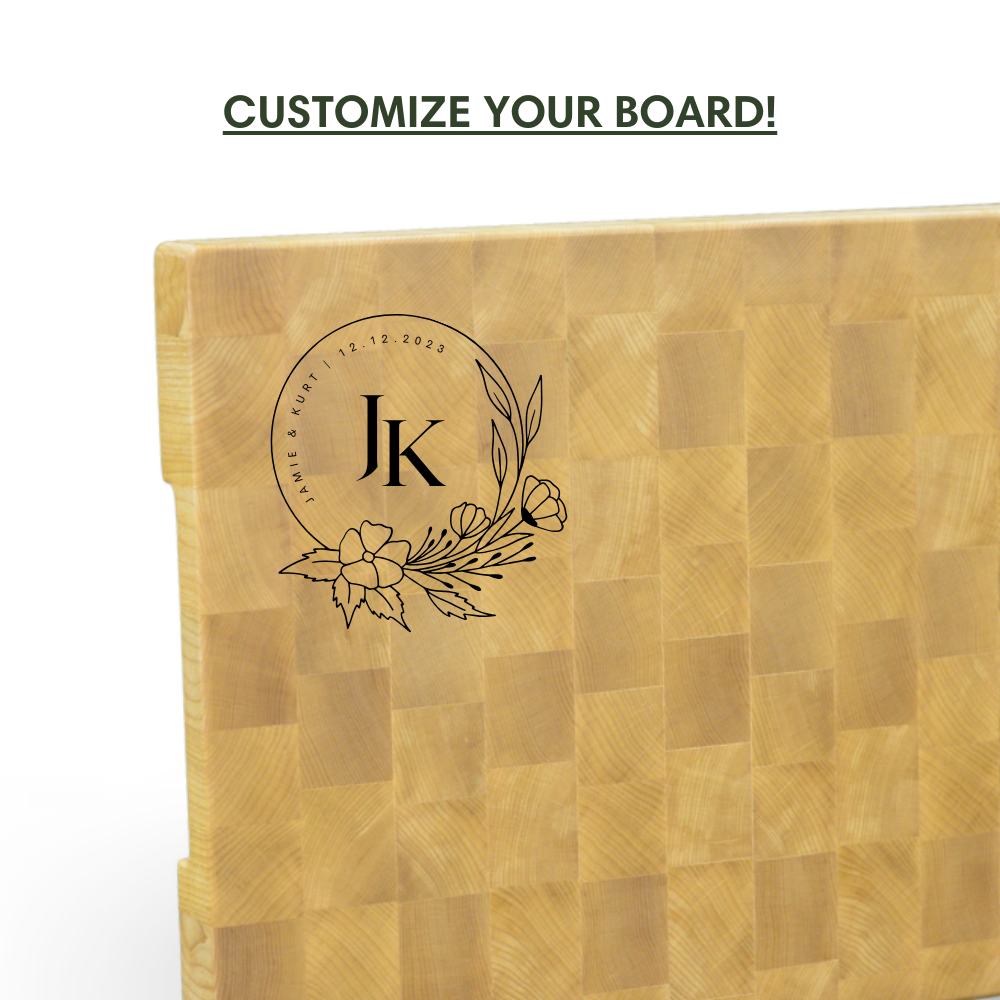 Medium End Grain Cutting Board - Hard Maple (12”x18”x1.5")