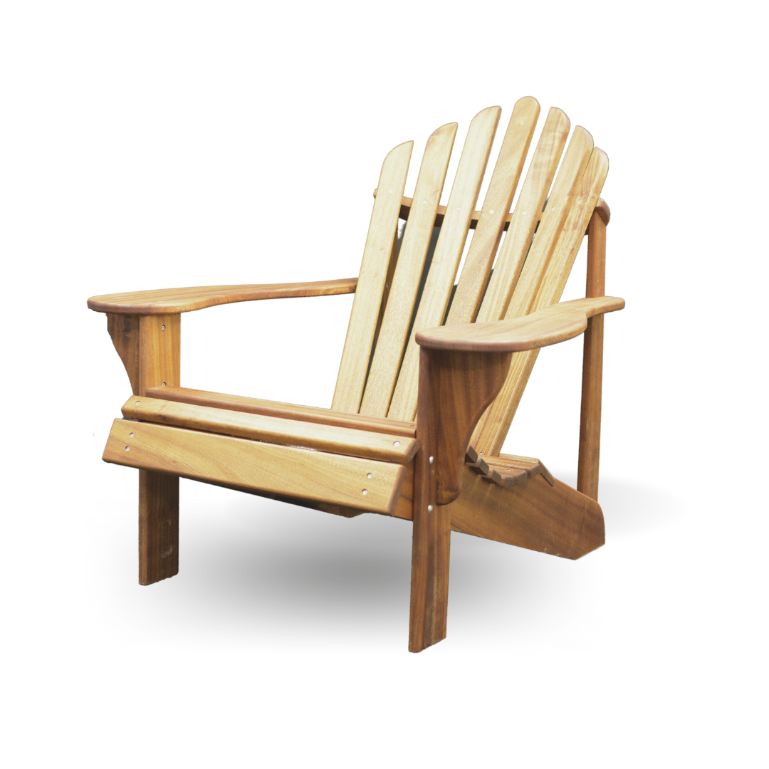 Sapele Mahogany Adirondack Chair with Ottoman Option